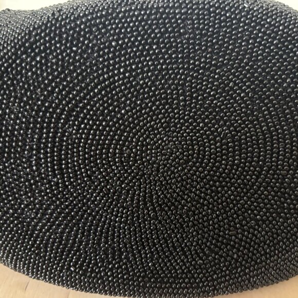 Gorgeous 1920s-1930s Vintage Black Evening Bag with Caviar Beading - Picture 6 of 8